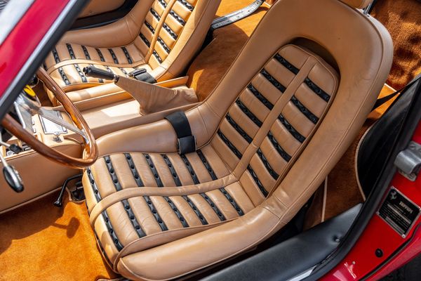 1971 Daytona Ferrari recently sold, 365 GTB/4 in Rosso Corsa red with camel tan interior
