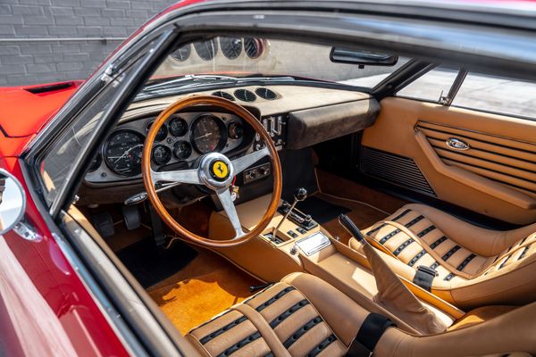 1971 Daytona Ferrari recently sold, 365 GTB/4 in Rosso Corsa red with camel tan interior