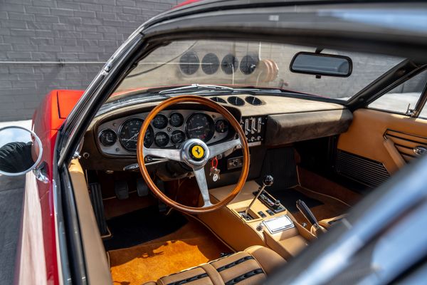 1971 Daytona Ferrari recently sold, 365 GTB/4 in Rosso Corsa red with camel tan interior