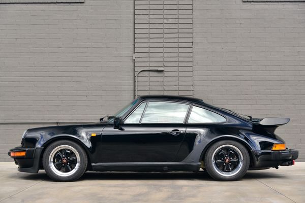 1985 Porsche 930 for sale and sold by Sandbox Motors. A stunning black Turbo Coupe.