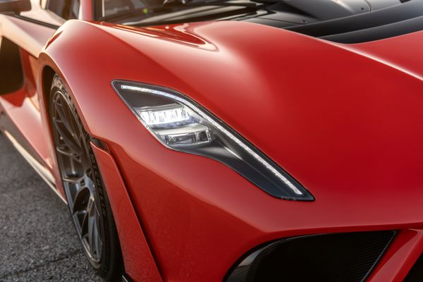 stunning red 2023 Hennessey Venom F5 for sale and sold by Sandbox Motors