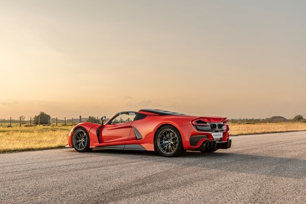stunning red 2023 Hennessey Venom F5 for sale and sold by Sandbox Motors