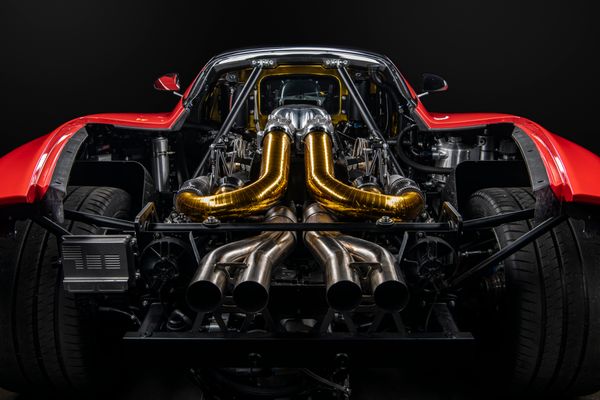 stunning red 2023 Hennessey Venom F5 for sale and sold by Sandbox Motors