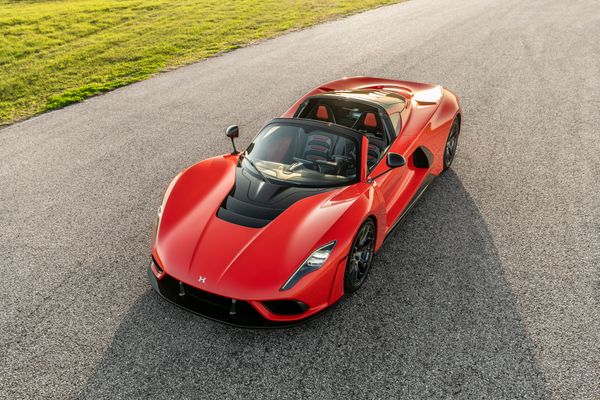 stunning red 2023 Hennessey Venom F5 for sale and sold by Sandbox Motors