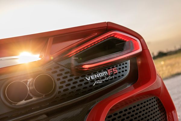 stunning red 2023 Hennessey Venom F5 for sale and sold by Sandbox Motors