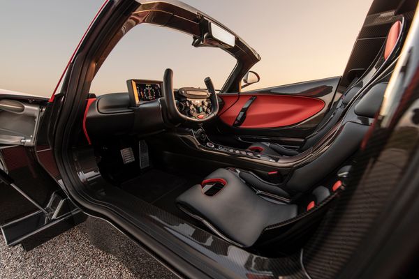 stunning red 2023 Hennessey Venom F5 for sale and sold by Sandbox Motors