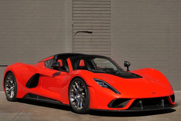 stunning red 2023 Hennessey Venom F5 for sale and sold by Sandbox Motors