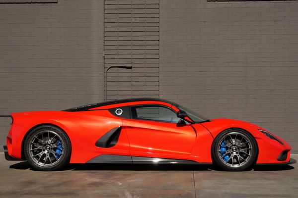 stunning red 2023 Hennessey Venom F5 for sale and sold by Sandbox Motors