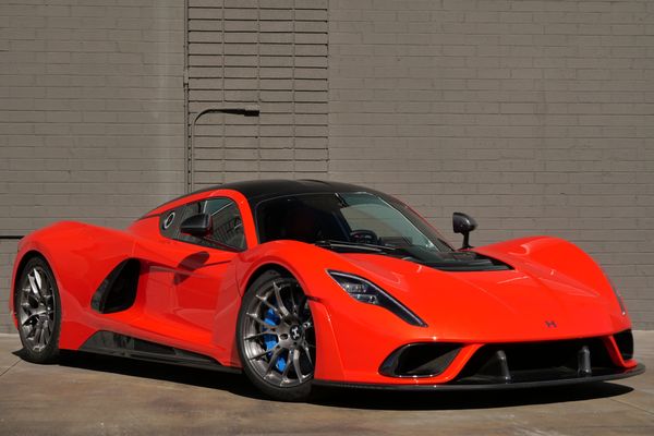stunning red 2023 Hennessey Venom F5 for sale and sold by Sandbox Motors