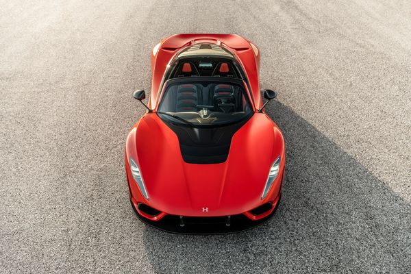 stunning red 2023 Hennessey Venom F5 for sale and sold by Sandbox Motors