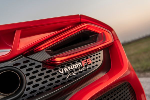 stunning red 2023 Hennessey Venom F5 for sale and sold by Sandbox Motors