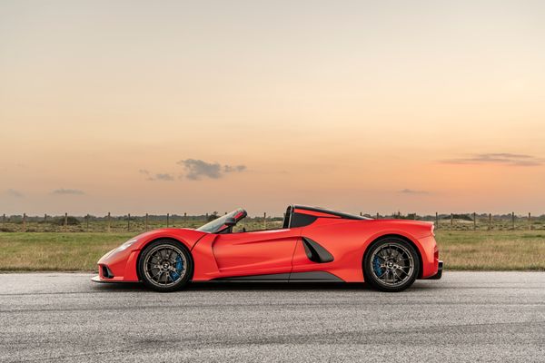 stunning red 2023 Hennessey Venom F5 for sale and sold by Sandbox Motors