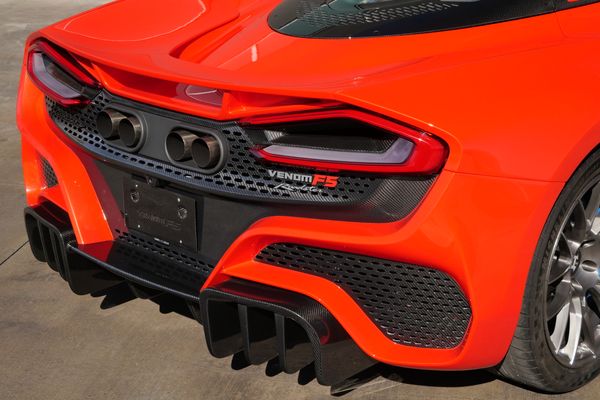 stunning red 2023 Hennessey Venom F5 for sale and sold by Sandbox Motors