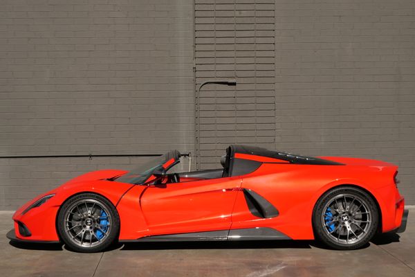 stunning red 2023 Hennessey Venom F5 for sale and sold by Sandbox Motors