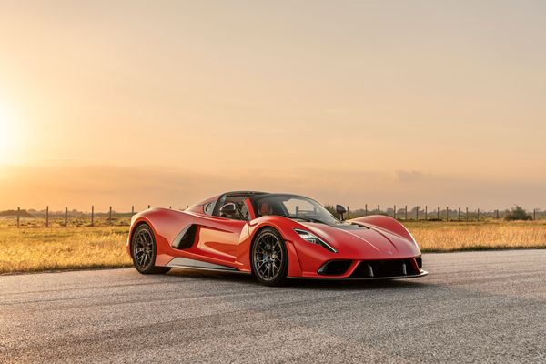 stunning red 2023 Hennessey Venom F5 for sale and sold by Sandbox Motors