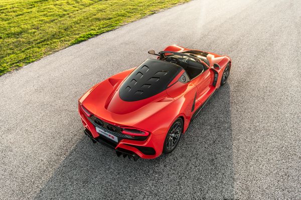 stunning red 2023 Hennessey Venom F5 for sale and sold by Sandbox Motors