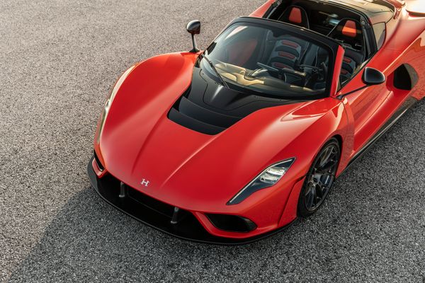 stunning red 2023 Hennessey Venom F5 for sale and sold by Sandbox Motors