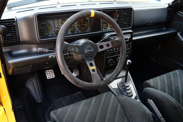 Yellow 1994 Lancia Delta Integrale Evo 2 previously sold by Sandbox Motors