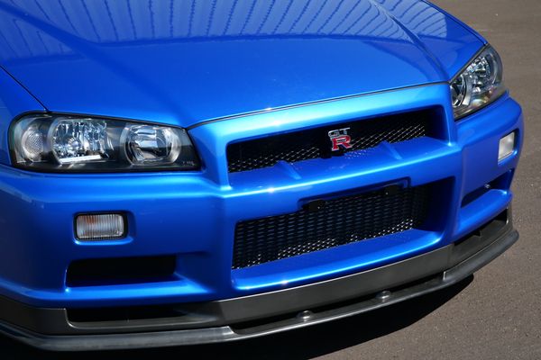 blue 2001 Nissan Skyline GT-R R34 V-spec 2 for sale by Sandbox Motors