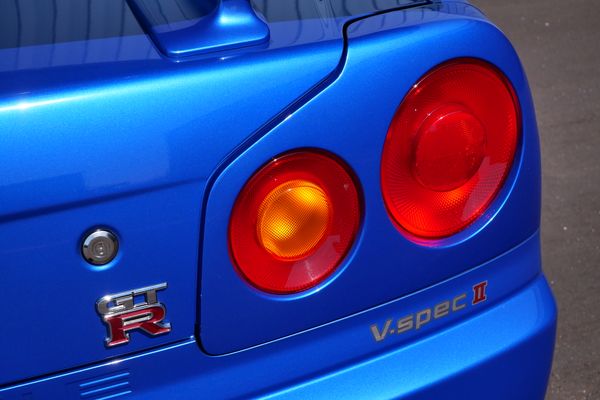 blue 2001 Nissan Skyline GT-R R34 V-spec 2 for sale by Sandbox Motors