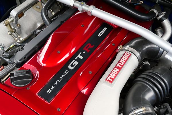 blue 2001 Nissan Skyline GT-R R34 V-spec 2 for sale by Sandbox Motors
