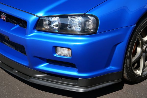 blue 2001 Nissan Skyline GT-R R34 V-spec 2 for sale by Sandbox Motors