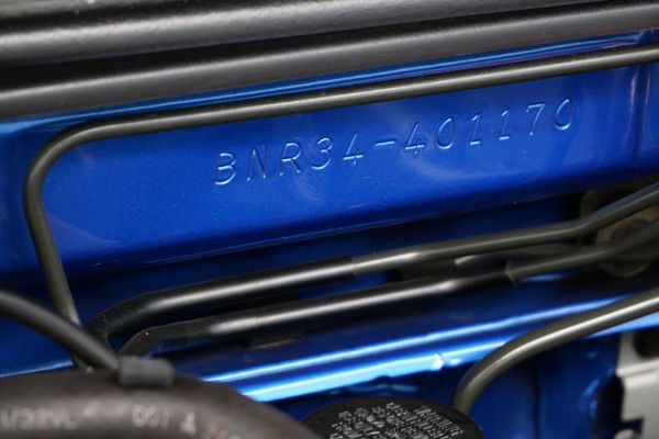 blue 2001 Nissan Skyline GT-R R34 V-spec 2 for sale by Sandbox Motors