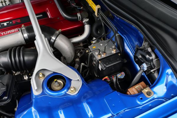 blue 2001 Nissan Skyline GT-R R34 V-spec 2 for sale by Sandbox Motors