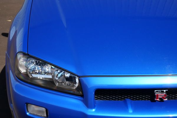 blue 2001 Nissan Skyline GT-R R34 V-spec 2 for sale by Sandbox Motors