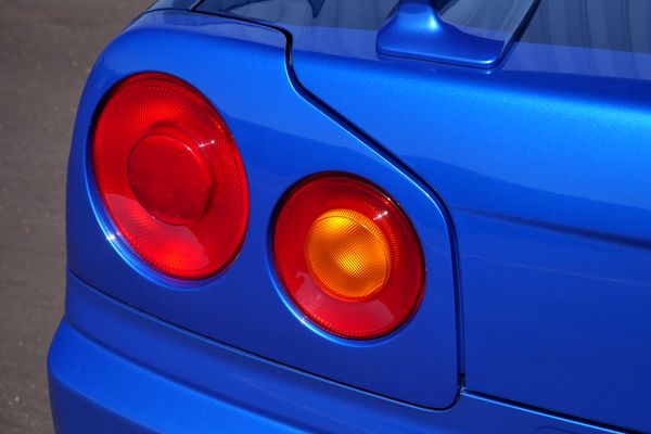 blue 2001 Nissan Skyline GT-R R34 V-spec 2 for sale by Sandbox Motors