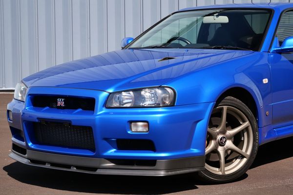 blue 2001 Nissan Skyline GT-R R34 V-spec 2 for sale by Sandbox Motors