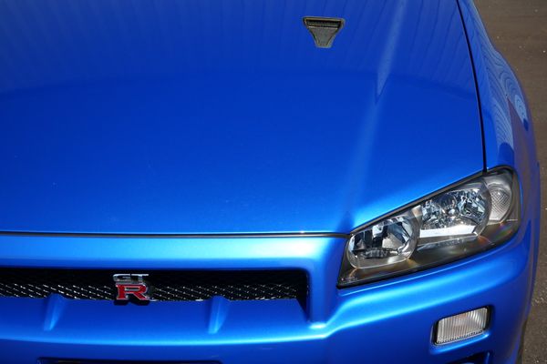 blue 2001 Nissan Skyline GT-R R34 V-spec 2 for sale by Sandbox Motors