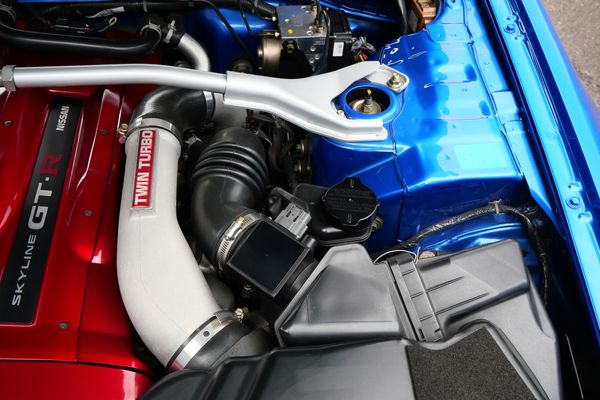blue 2001 Nissan Skyline GT-R R34 V-spec 2 for sale by Sandbox Motors