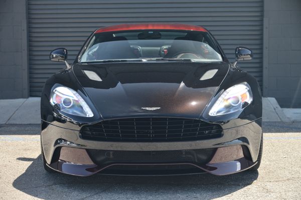 Black and red 2015 Aston Martin Vanquish Q Collection for sale by Sandbox Motors.